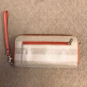 fossil tan and coral large wallet
